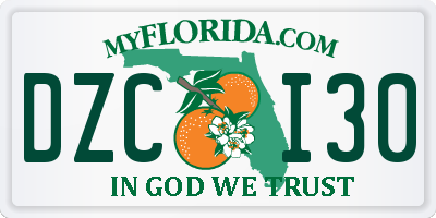 FL license plate DZCI30