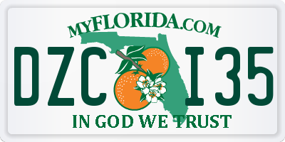 FL license plate DZCI35