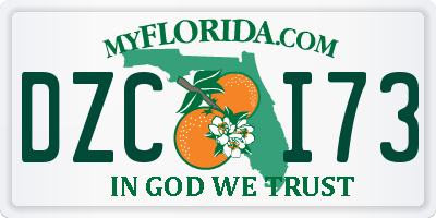 FL license plate DZCI73