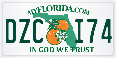 FL license plate DZCI74