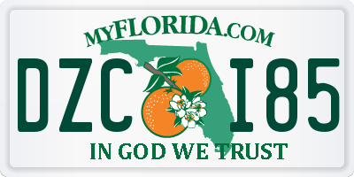 FL license plate DZCI85