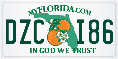 FL license plate DZCI86