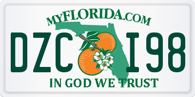 FL license plate DZCI98