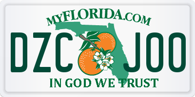 FL license plate DZCJ00