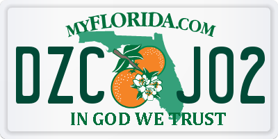 FL license plate DZCJ02