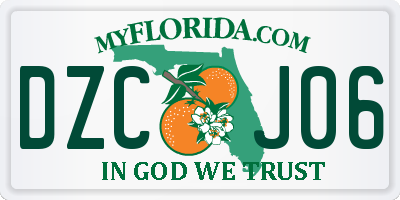FL license plate DZCJ06
