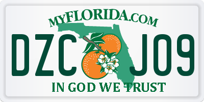 FL license plate DZCJ09