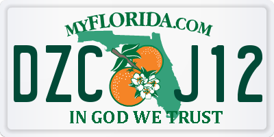 FL license plate DZCJ12