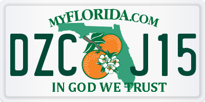 FL license plate DZCJ15