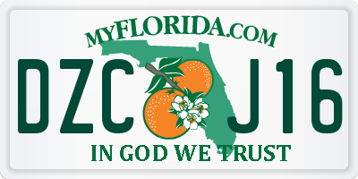 FL license plate DZCJ16