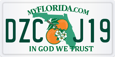 FL license plate DZCJ19