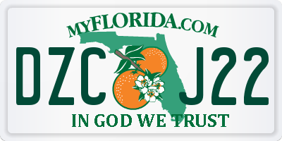 FL license plate DZCJ22