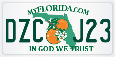 FL license plate DZCJ23