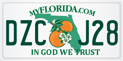 FL license plate DZCJ28