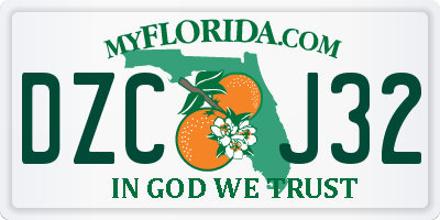 FL license plate DZCJ32