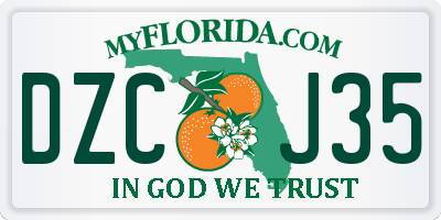 FL license plate DZCJ35