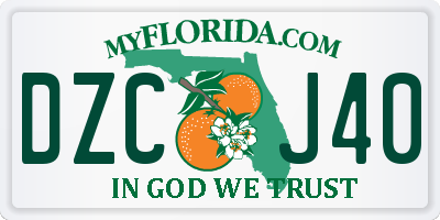 FL license plate DZCJ40