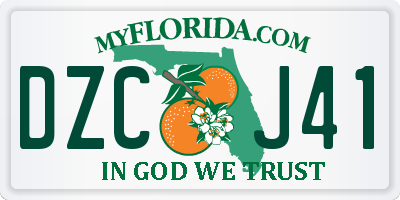 FL license plate DZCJ41
