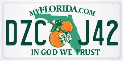 FL license plate DZCJ42
