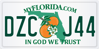 FL license plate DZCJ44