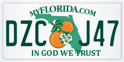 FL license plate DZCJ47