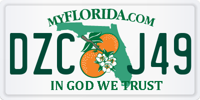 FL license plate DZCJ49