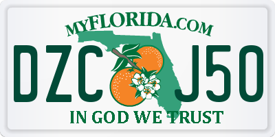 FL license plate DZCJ50