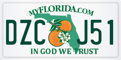 FL license plate DZCJ51