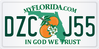 FL license plate DZCJ55