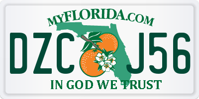 FL license plate DZCJ56