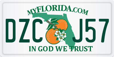 FL license plate DZCJ57
