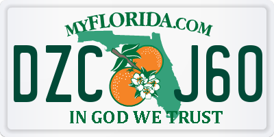 FL license plate DZCJ60