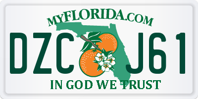 FL license plate DZCJ61