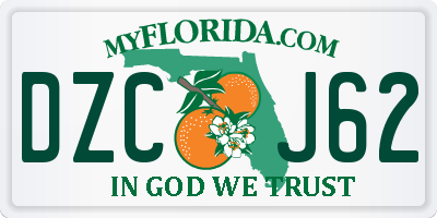 FL license plate DZCJ62