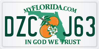 FL license plate DZCJ63