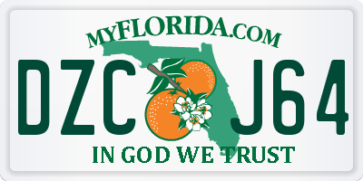 FL license plate DZCJ64
