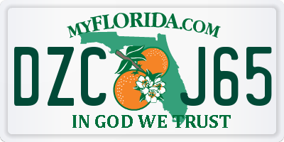 FL license plate DZCJ65