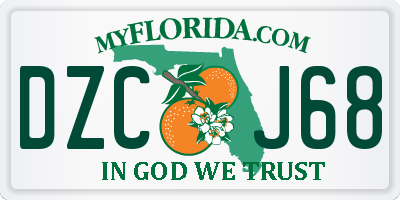 FL license plate DZCJ68