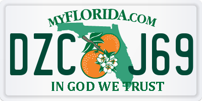 FL license plate DZCJ69