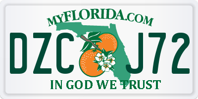 FL license plate DZCJ72
