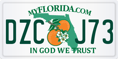 FL license plate DZCJ73
