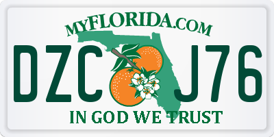 FL license plate DZCJ76