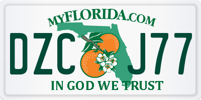 FL license plate DZCJ77