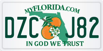 FL license plate DZCJ82