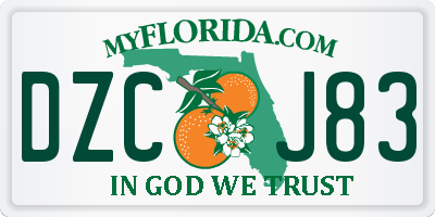 FL license plate DZCJ83
