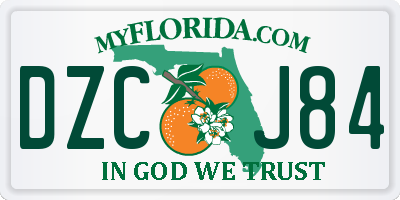 FL license plate DZCJ84