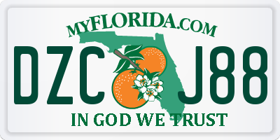 FL license plate DZCJ88