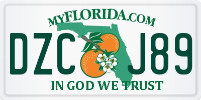 FL license plate DZCJ89