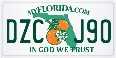 FL license plate DZCJ90