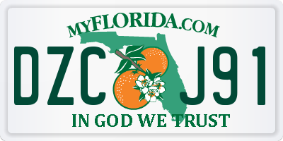FL license plate DZCJ91